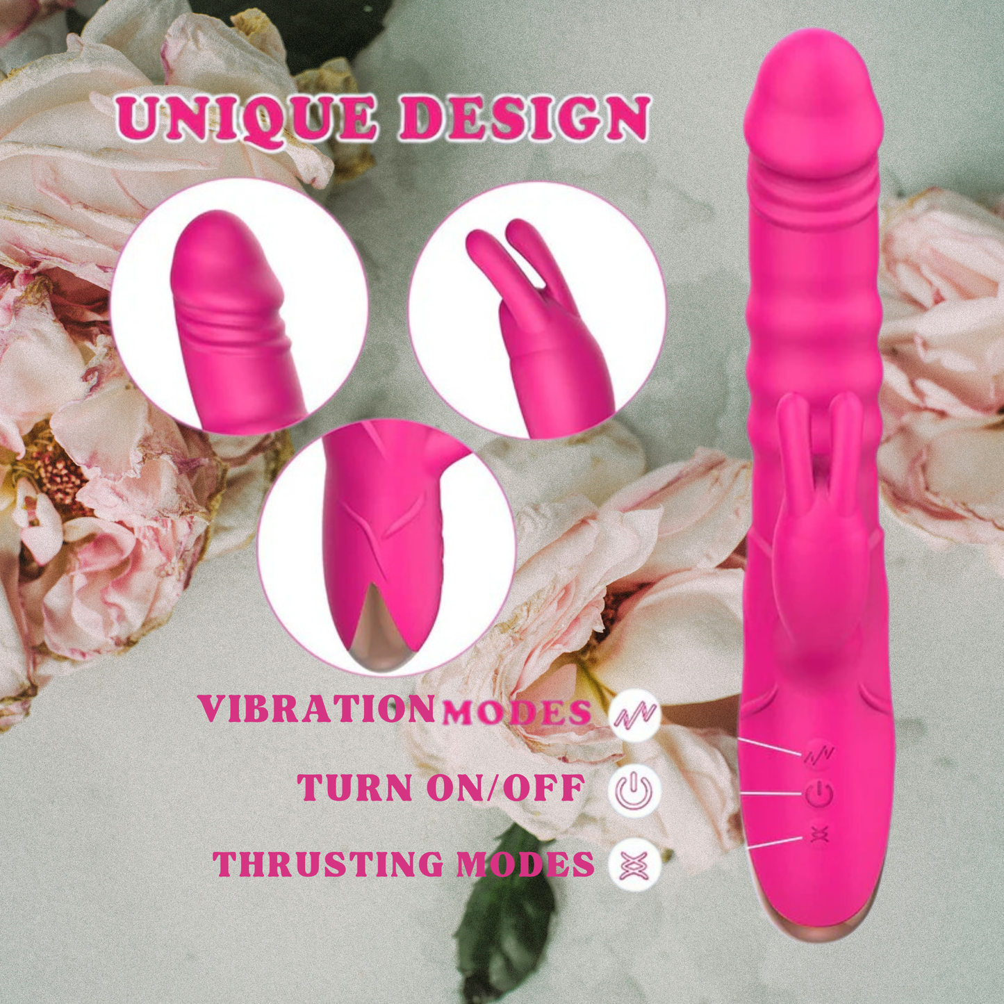 Rose Rhythm — Thrusting Rabbit Vibrator