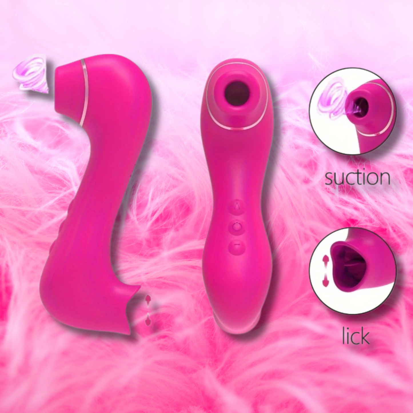 Dual Suction & Licking Clitoral Vibrator