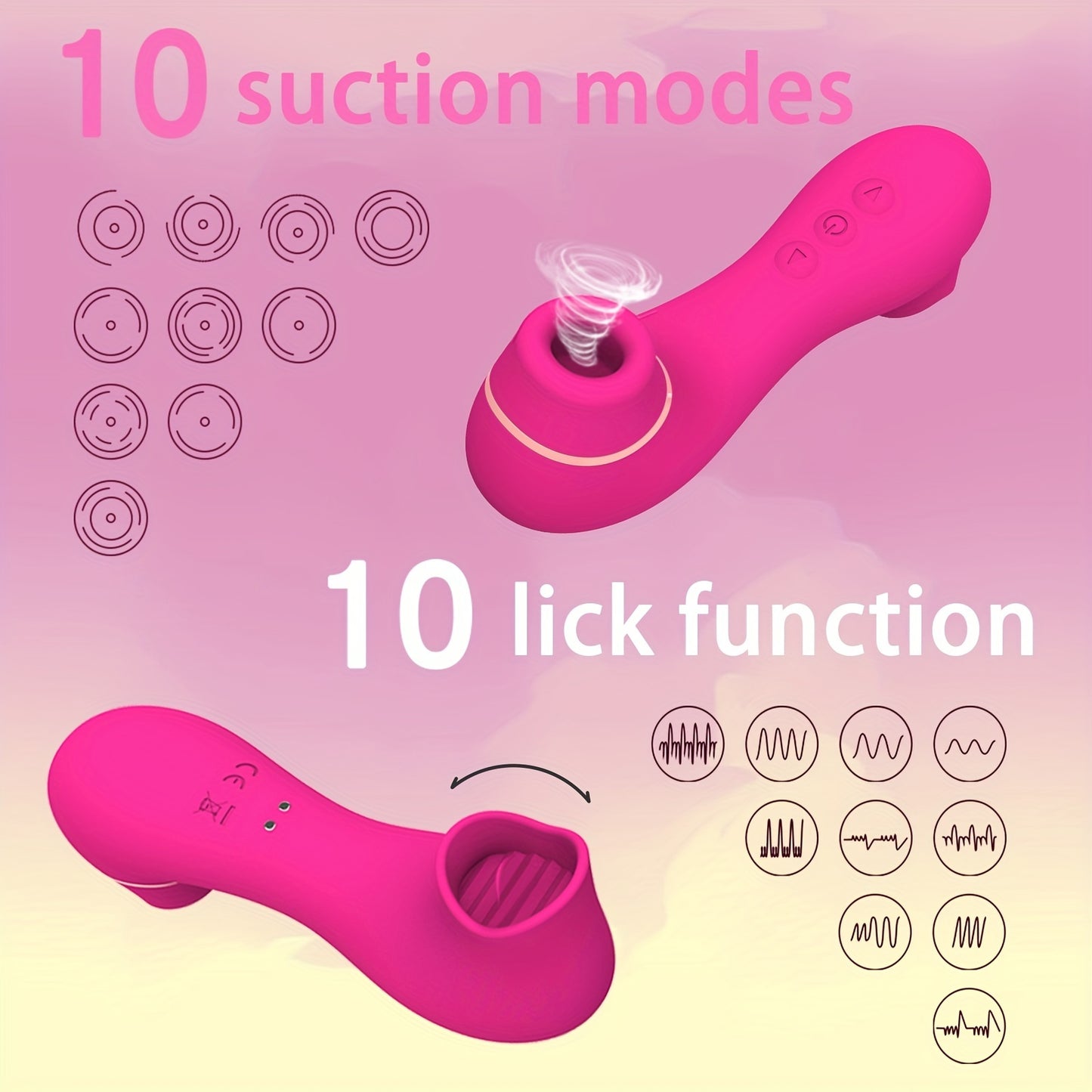 Dual Suction & Licking Clitoral Vibrator