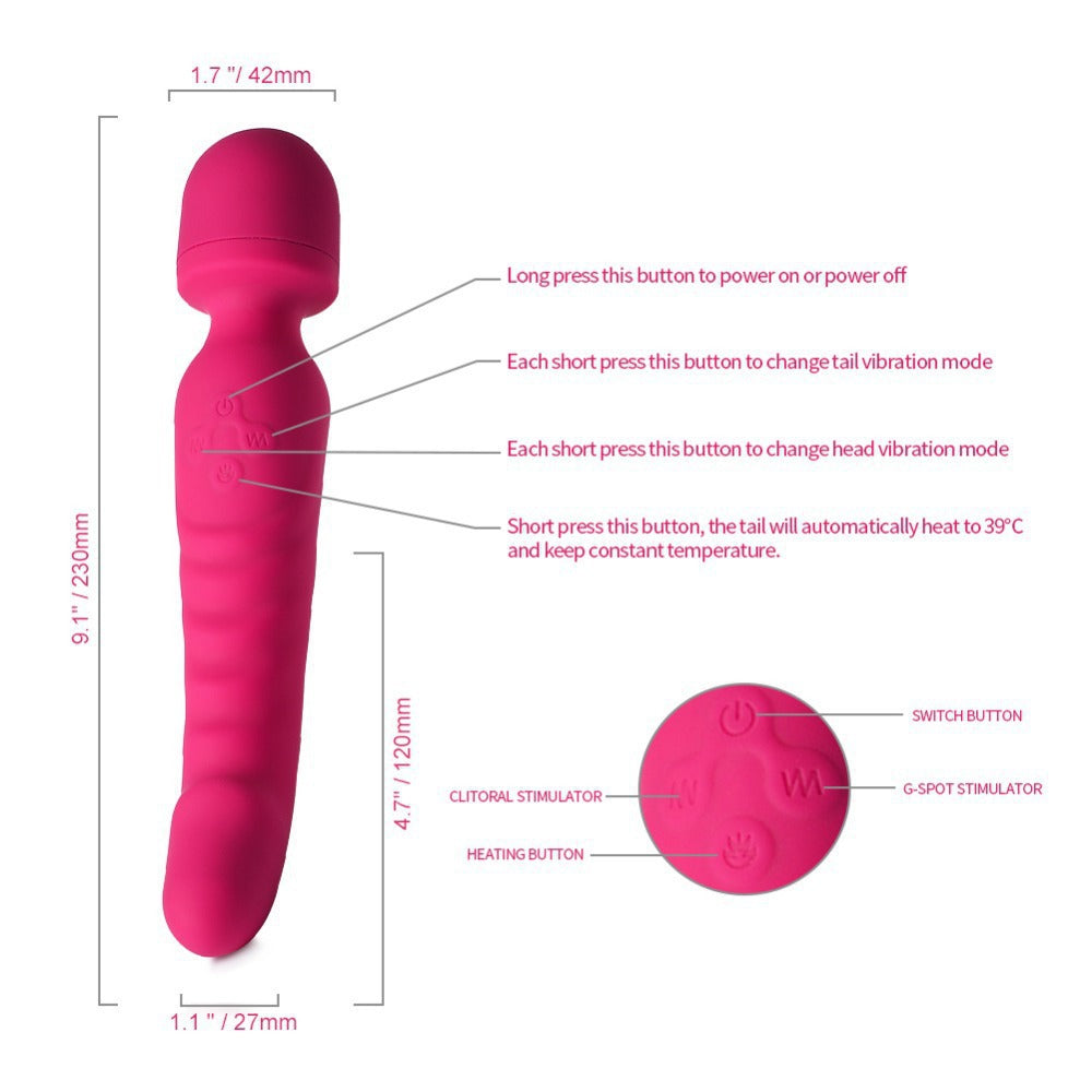 Heat & Flex — Heated Wand Vibrator